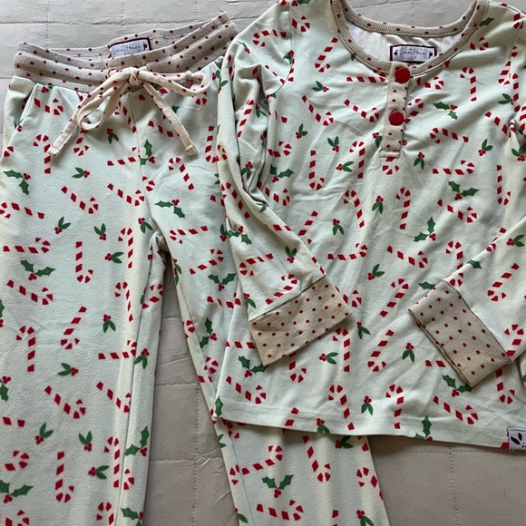 Sweet Honey 2pc Pajama Lounge Set Candy Canes Christmas Holidays - Picture 5 of 12